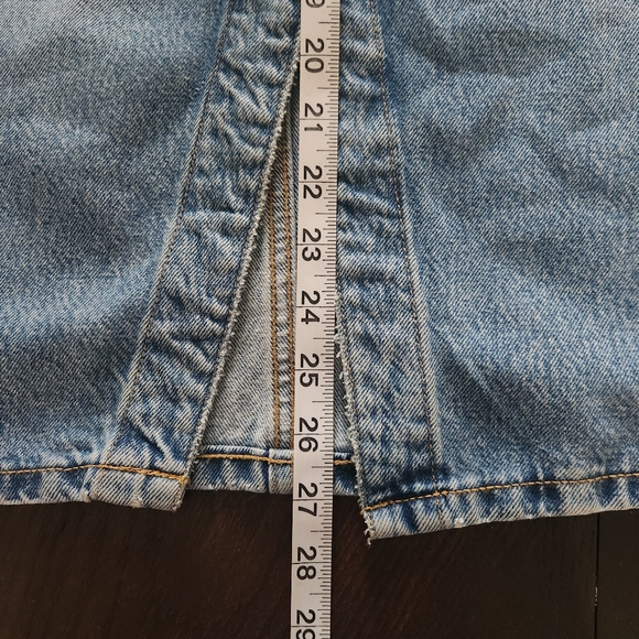 MICHAEL Michael Kors Blue Denim Button Front Midi Skirt - Picture 12 of 13